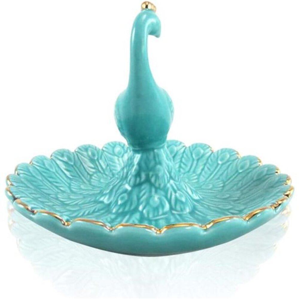 Animal Ceramic Jewelry Tray Ring Holder Trinket Dish Necklace Earrings Rings - Picture 4 of 5